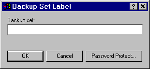 Backup Set Label